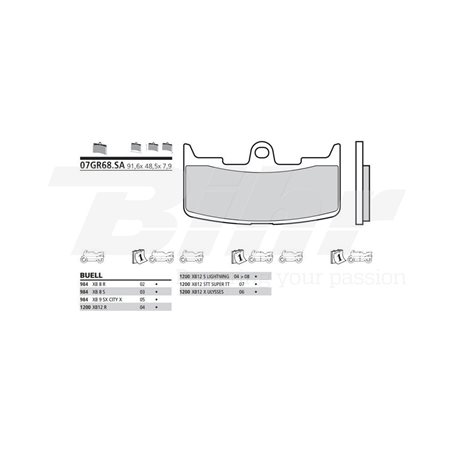 BUELL XB9S LIGHTNING 984 (03-16) DELANTERAS BREMBO BUELL XB9S LIGHTNING 984 (03-16) DELANTERAS BREMBO